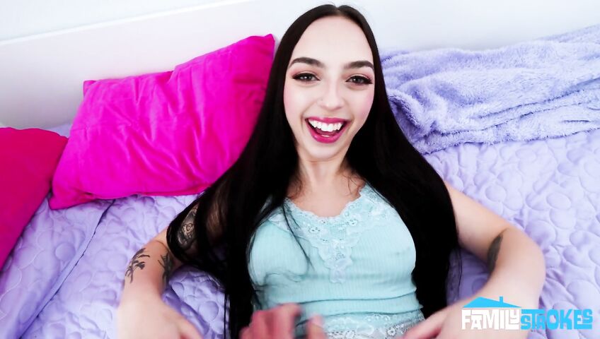 Scarlett Rosewood Wants That Daddy Dick - Blowjob, Sex, Black Hair, Roleplay, Stepdad, Stepdaughter, Tattoos, Nipple Piercing, Clit Rubbing, Shaved Pussy, Handjob, Moaning, Dick Riding, Cowgirl, Navel Piercing, Reverse Cowgirl, Bedroom, Dog