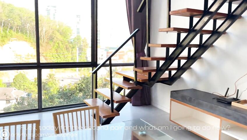 Schoolgirl Anastangel gets fucked by her roommate - Blowjob, Sex, Roommate, Blonde, Blonde Blowjob, Blonde Facial, Stockings, Lingerie, Pink Lingerie, Big Tits, Big Boobs, Russian, Doggy Style, Cowgirl, Facial, Sex On Table, Table, Schoolgi