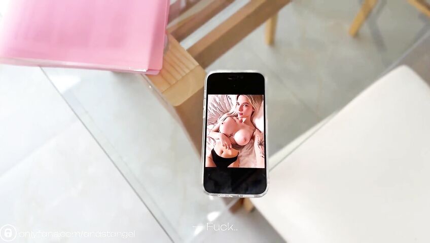 Schoolgirl Anastangel gets fucked by her roommate - Blowjob, Sex, Roommate, Blonde, Blonde Blowjob, Blonde Facial, Stockings, Lingerie, Pink Lingerie, Big Tits, Big Boobs, Russian, Doggy Style, Cowgirl, Facial, Sex On Table, Table, Schoolgi