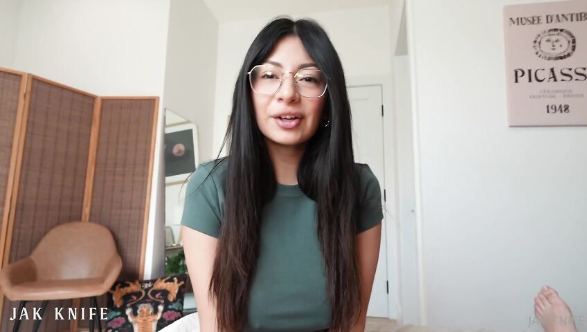 Sneaky Cami Strella Gets Fucked By Her Stepbro - Blowjob, Sex, American, Latina, Latina Blowjob, Latina Pussy, Naked Latina, Glasses, Young, Brunette, Brunette Blowjob, Brunette Facial, Navel Piercing, Cowgirl, Reverse Cowgirl, Oral POV, PO