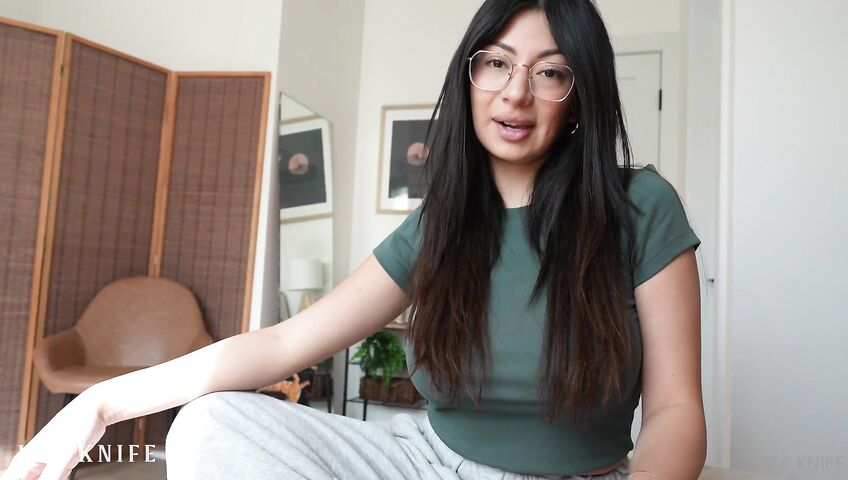 Sneaky Cami Strella Gets Fucked By Her Stepbro - Blowjob, Sex, American, Latina, Latina Blowjob, Latina Pussy, Naked Latina, Glasses, Young, Brunette, Brunette Blowjob, Brunette Facial, Navel Piercing, Cowgirl, Reverse Cowgirl, Oral POV, PO