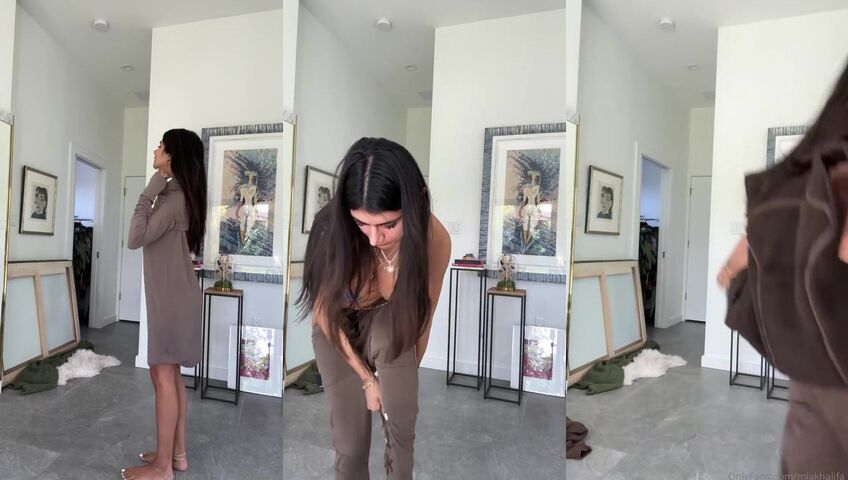 Sultry Mia Khalifa Tries On Different Outfits - Seduction, Big Boobs, Taped Nipples, Lingerie, Sweater, Teasing, Boobs, Try-On Haul, Tattoos