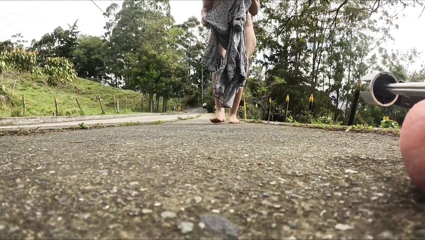 Walking Naked Down The Street - 4K, Outdoor, Fetish, Seduction, Sexy Nude, Latina, Colombian, Exhibitionism, Tattoos, Nose Piercing, Public, Street, Dildo, Nude, Teasing, Ass, Recording, Boobs, Dress, Lingerie, Dildo Squirt, Pierced Body