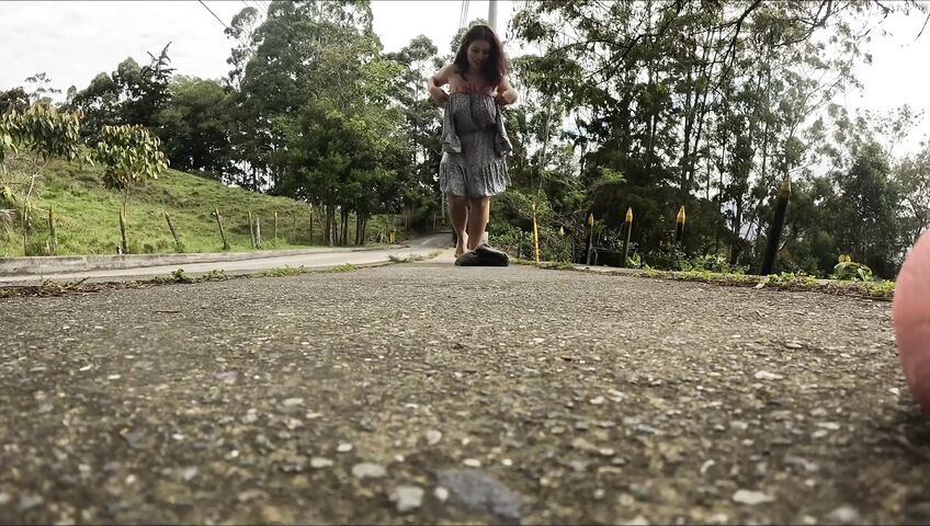 Walking Naked Down The Street - 4K, Outdoor, Fetish, Seduction, Sexy Nude, Latina, Colombian, Exhibitionism, Tattoos, Nose Piercing, Public, Street, Dildo, Nude, Teasing, Ass, Recording, Boobs, Dress, Lingerie, Dildo Squirt, Pierced Body