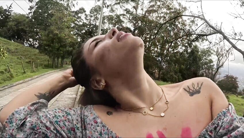 Walking Naked Down The Street - 4K, Outdoor, Fetish, Seduction, Sexy Nude, Latina, Colombian, Exhibitionism, Tattoos, Nose Piercing, Public, Street, Dildo, Nude, Teasing, Ass, Recording, Boobs, Dress, Lingerie, Dildo Squirt, Pierced Body