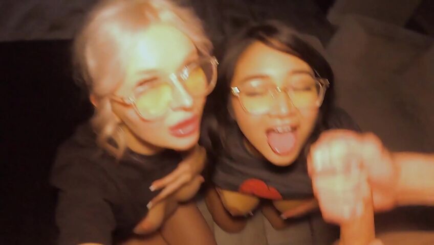 Yungsuccubus & Jasmine Teaa's Hot Threesome - Blowjob, Sex, Threesome, POV, POV Blowjob, Boobjob, Missionary, Facial, Doggy Style, Reverse Cowgirl, Cowgirl, Asian, Asian Threesome, Glasses, POV Threesome