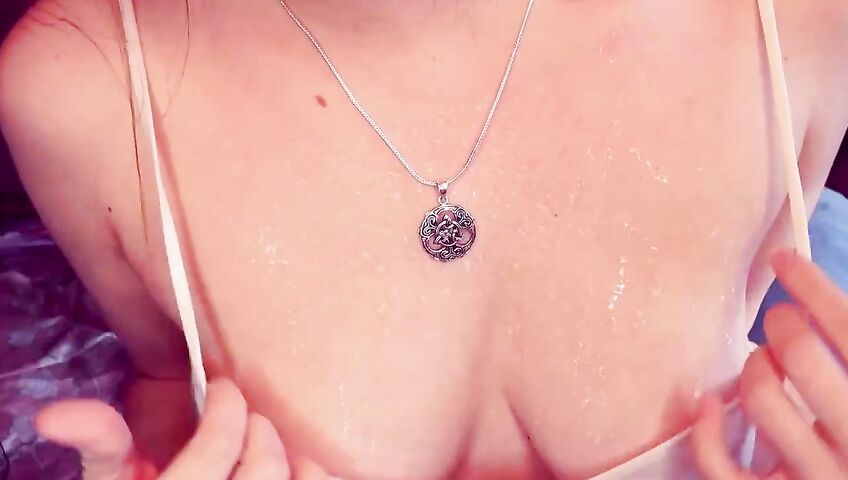 Aftynrose Asmr Wet T Shirt Cheeky Spray Video 1