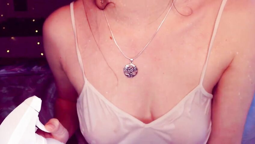 Aftynrose Asmr Wet T Shirt Cheeky Spray Video 1