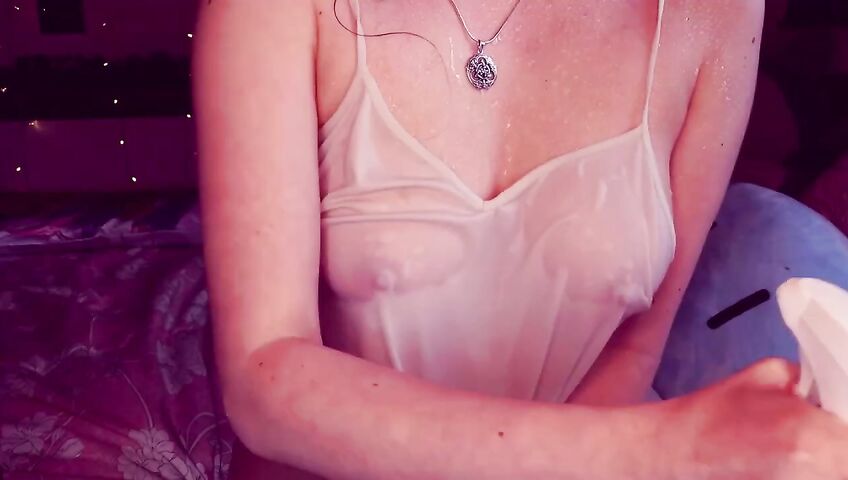 Aftynrose Asmr Wet T Shirt Cheeky Spray Video 1