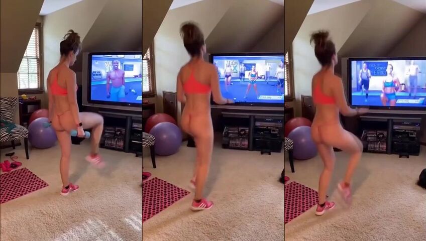 Alex Peachperfect G String Fitness Video