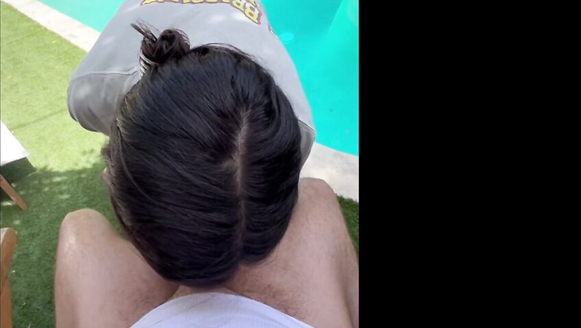 Amira Brie 45 Poolside Mutual Masturbation 