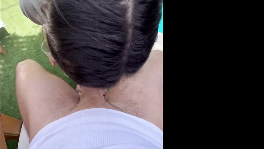 Amira Brie 45 Poolside Mutual Masturbation 