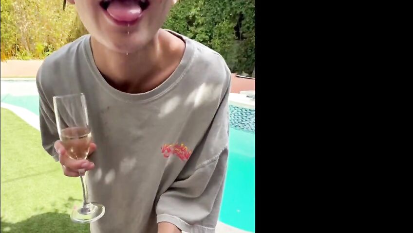 Amira Brie 45 Poolside Mutual Masturbation 