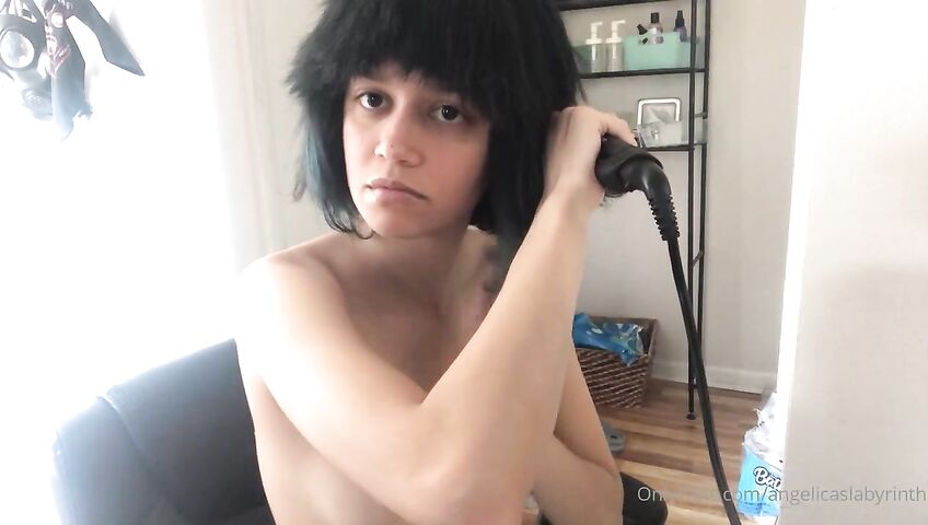 Angelica Topless Angelicaslabyrinth Hair Straightening Leaked Video