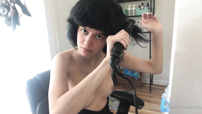 Angelica Topless Angelicaslabyrinth Hair Straightening Leaked Video