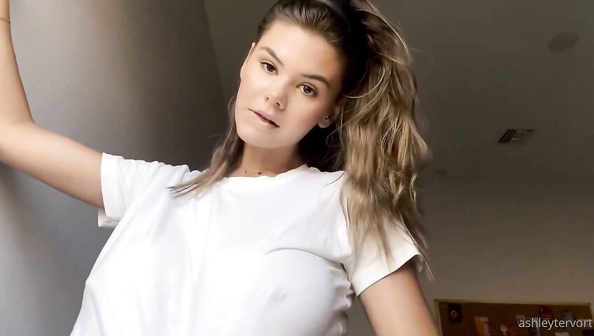 Ashley Tervort Tits See Through Wet Shirt 