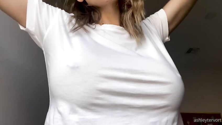 Ashley Tervort Tits See Through Wet Shirt 