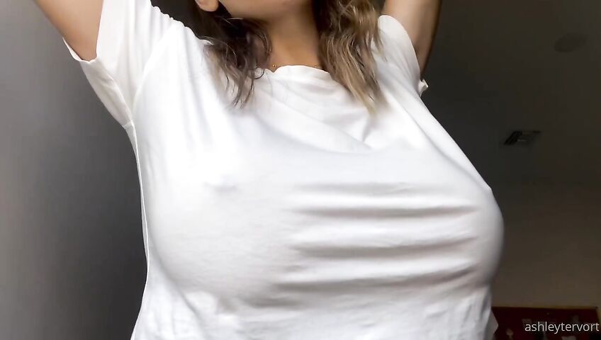 Ashley Tervort Tits See Through Wet Shirt 