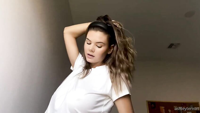 Ashley Tervort Tits See Through Wet Shirt 