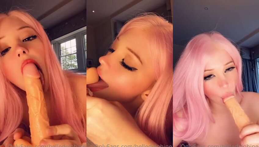 Belle Delphine Sloppy Dildo Blowjob