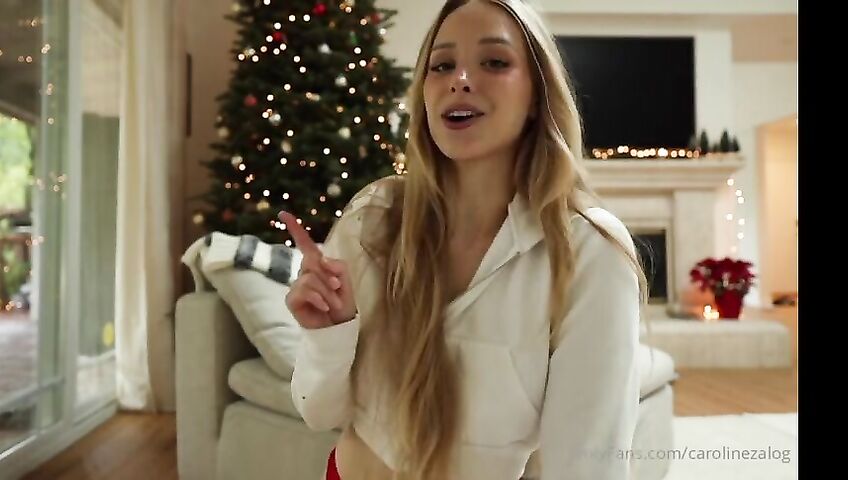 Caroline Zalog Christmas Socks Try On