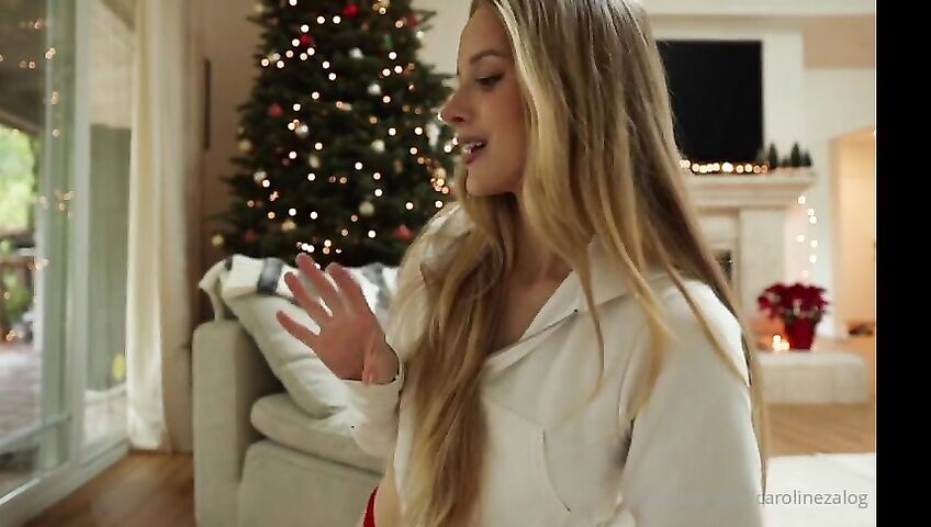 Caroline Zalog Christmas Socks Try On