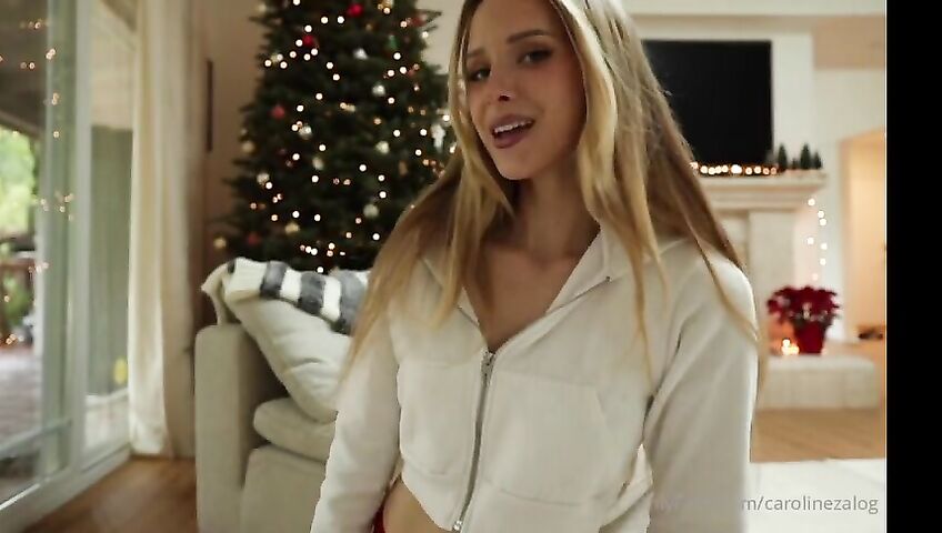 Caroline Zalog Christmas Socks Try On