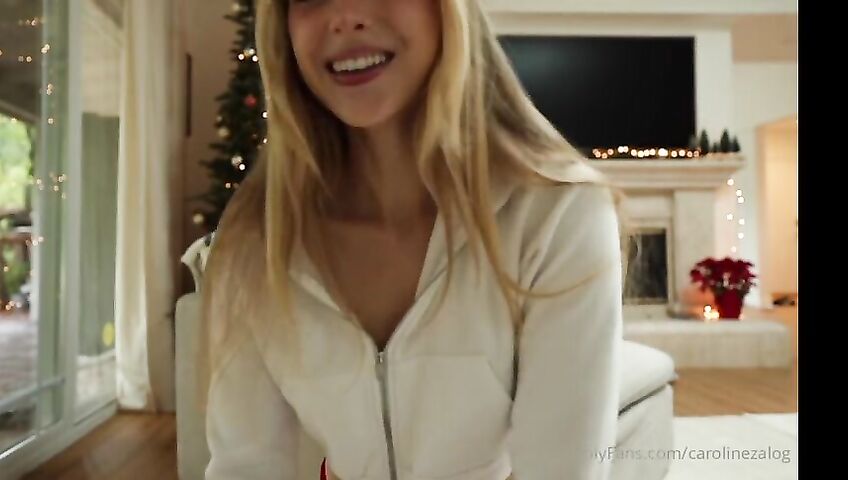 Caroline Zalog Christmas Socks Try On