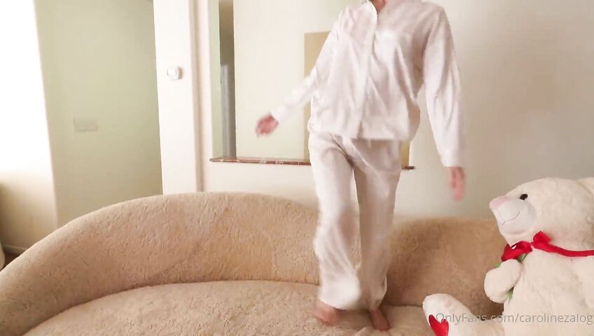 Caroline Zalog Naked Pool Strip