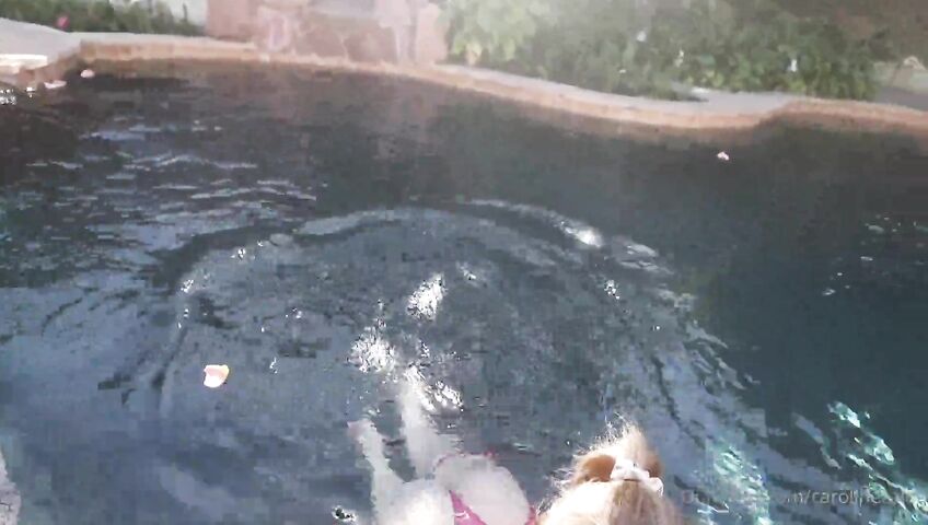 Caroline Zalog Naked Pool Strip