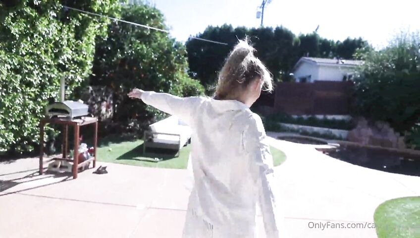 Caroline Zalog Naked Pool Strip