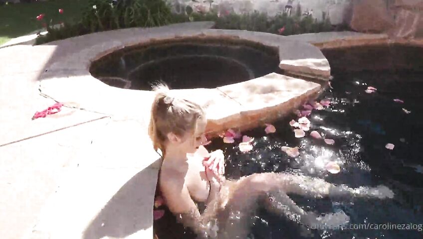Caroline Zalog Naked Pool Strip