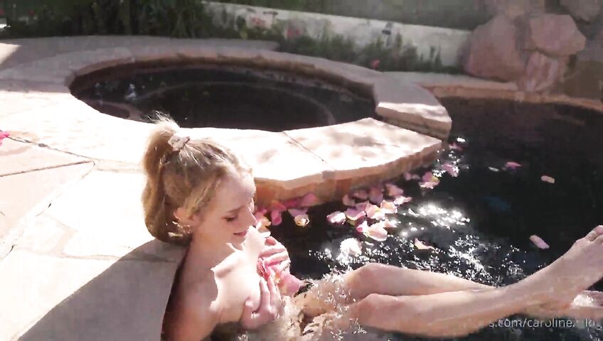 Caroline Zalog Naked Pool Strip