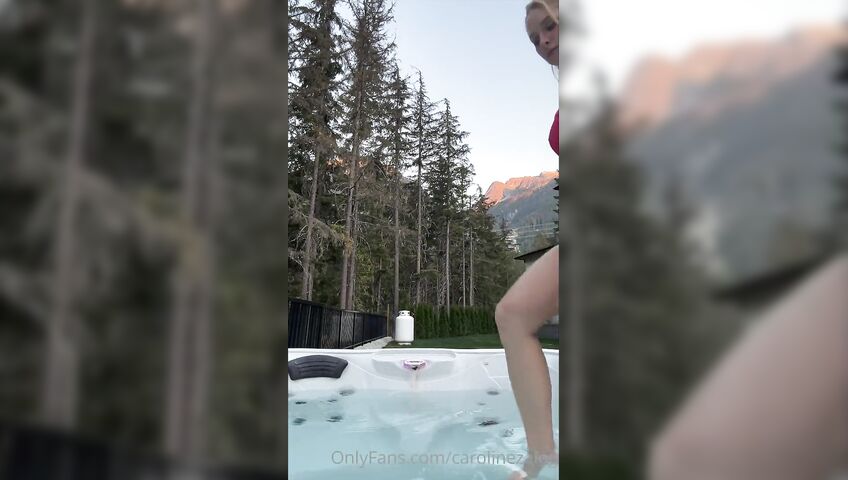 Caroline Zalog Wet See Through In Hot Tub Ed