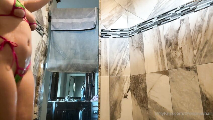 Christina Khalil Pussy Penetration Dildo Shower 6lmnopqrs