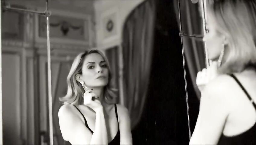 Clara Morgane Nude Topless Black Lingerie Tease