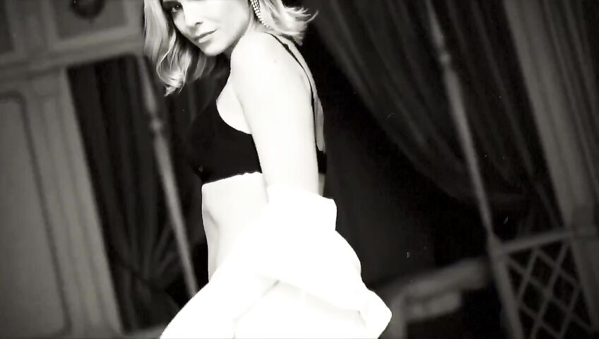 Clara Morgane Nude Topless Black Lingerie Tease