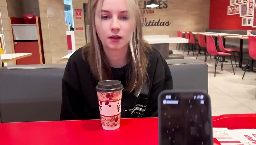 Devdaria In Kfc Makes Me Cum Blowjob