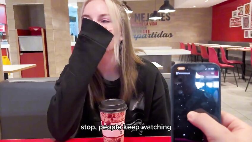 Devdaria In Kfc Makes Me Cum Blowjob