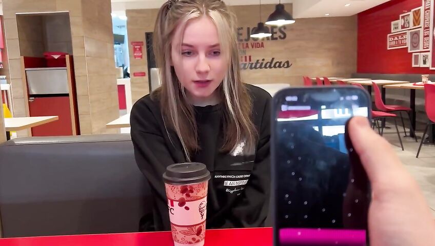 Devdaria In Kfc Makes Me Cum Blowjob