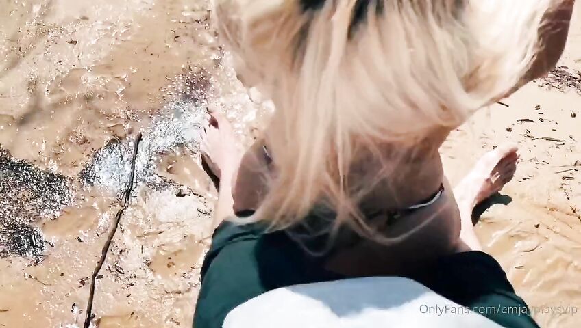 Emily Rinaudo Beach Blowjob Pov Cumshotbc