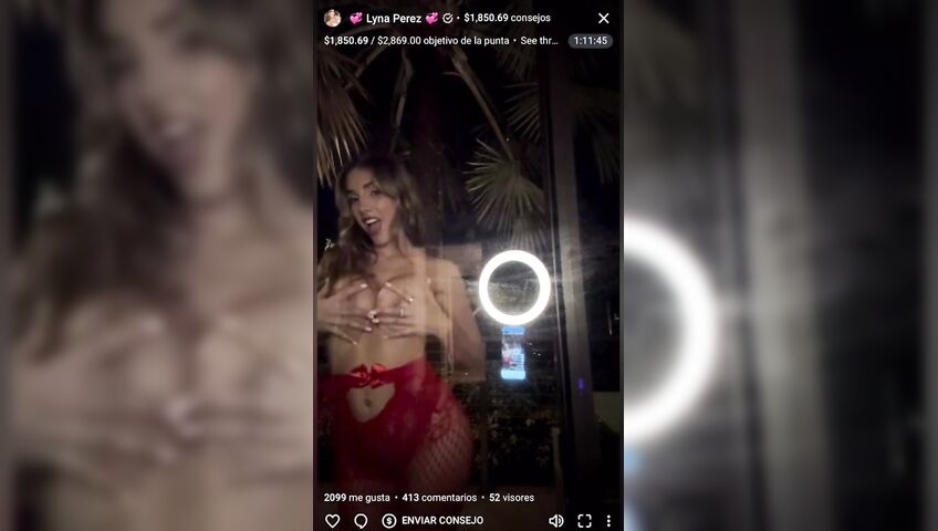 Lyna Perez Topless Window Flashing Boobs 