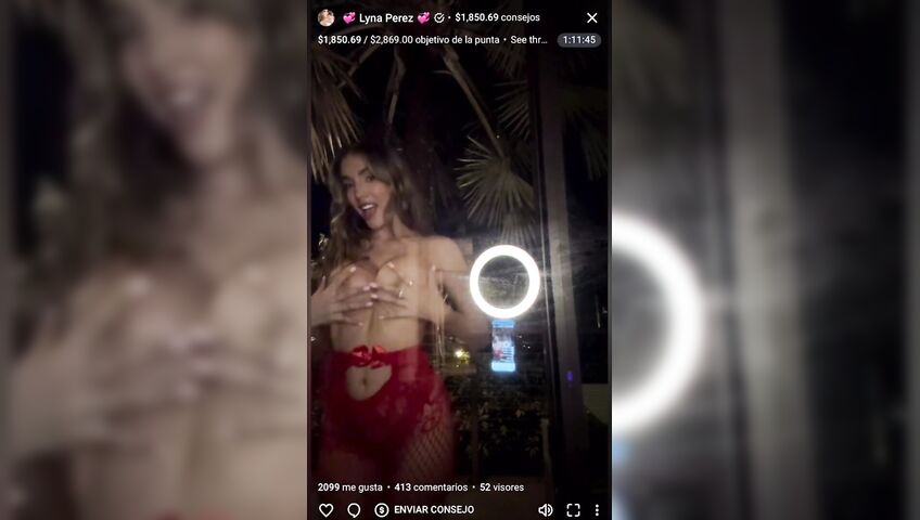 Lyna Perez Topless Window Flashing Boobs 