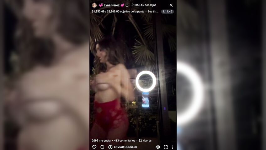 Lyna Perez Topless Window Flashing Boobs 