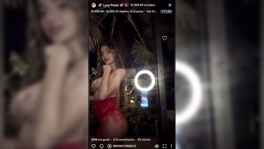 Lyna Perez Topless Window Flashing Boobs 