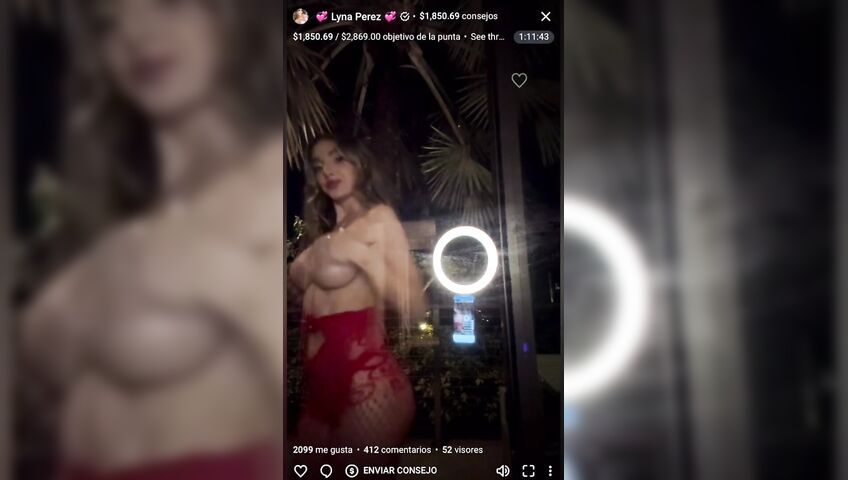 Lyna Perez Topless Window Flashing Boobs 