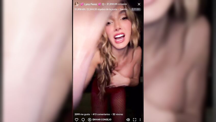 Lyna Perez Topless Window Flashing Boobs 