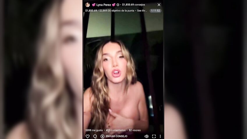 Lyna Perez Topless Window Flashing Boobs 