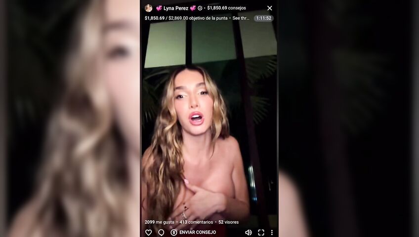 Lyna Perez Topless Window Flashing Boobs 