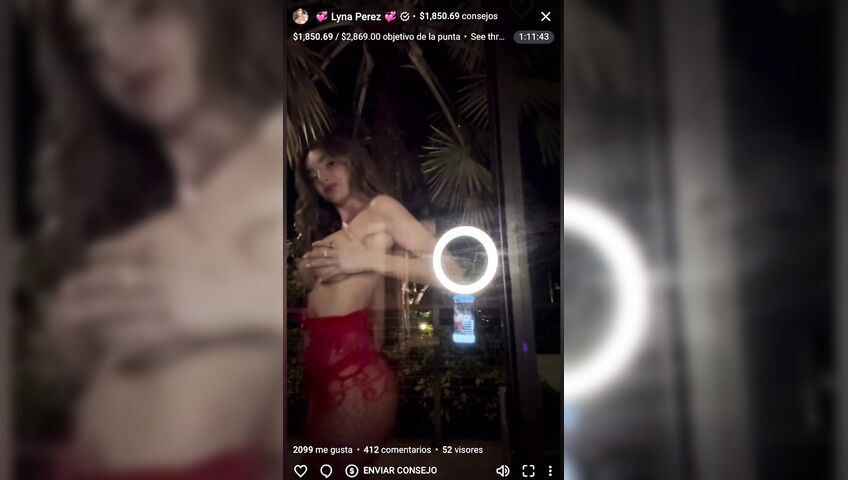 Lyna Perez Topless Window Flashing Boobs 